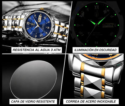 Reloj Poedagar Gold Blue