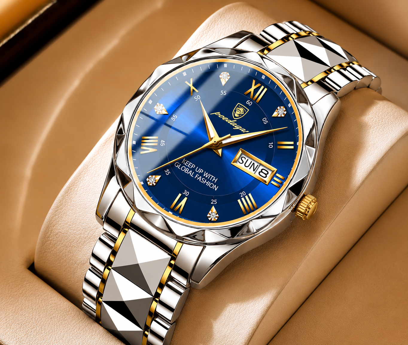 Reloj Poedagar Gold Blue