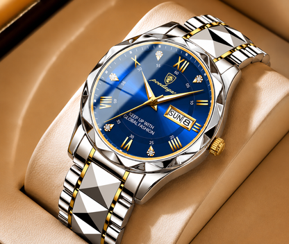 Reloj Poedagar Gold Blue