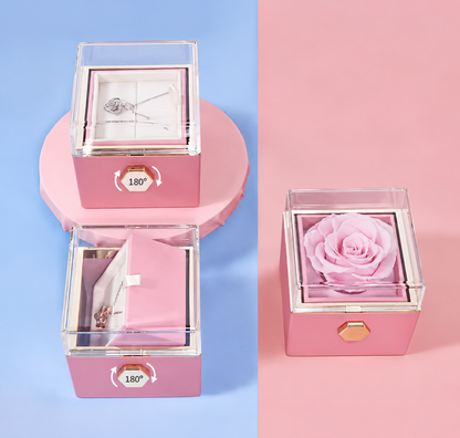 Collar De Corazón Con Rosa