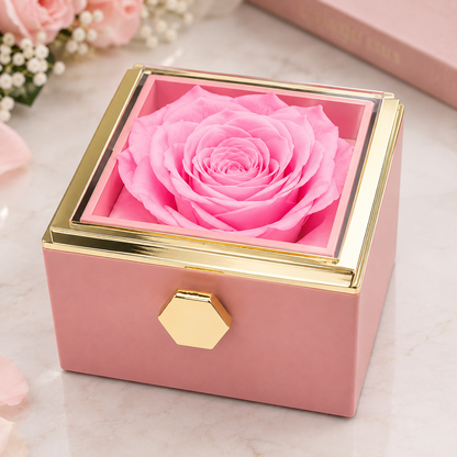 Collar De Corazón Con Rosa