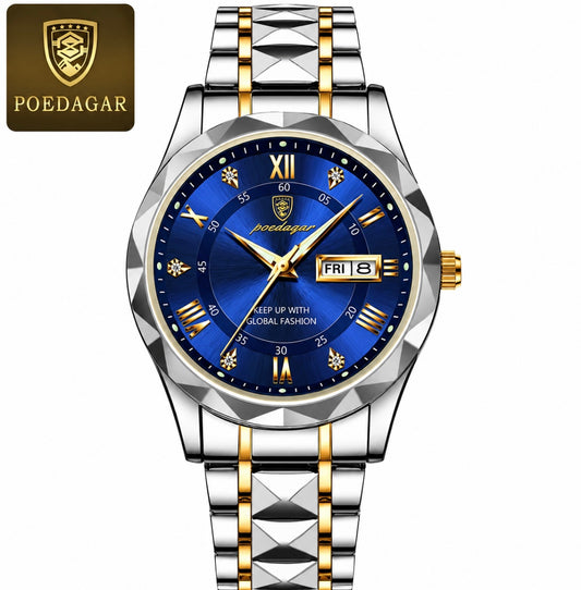 Reloj Poedagar Gold Blue